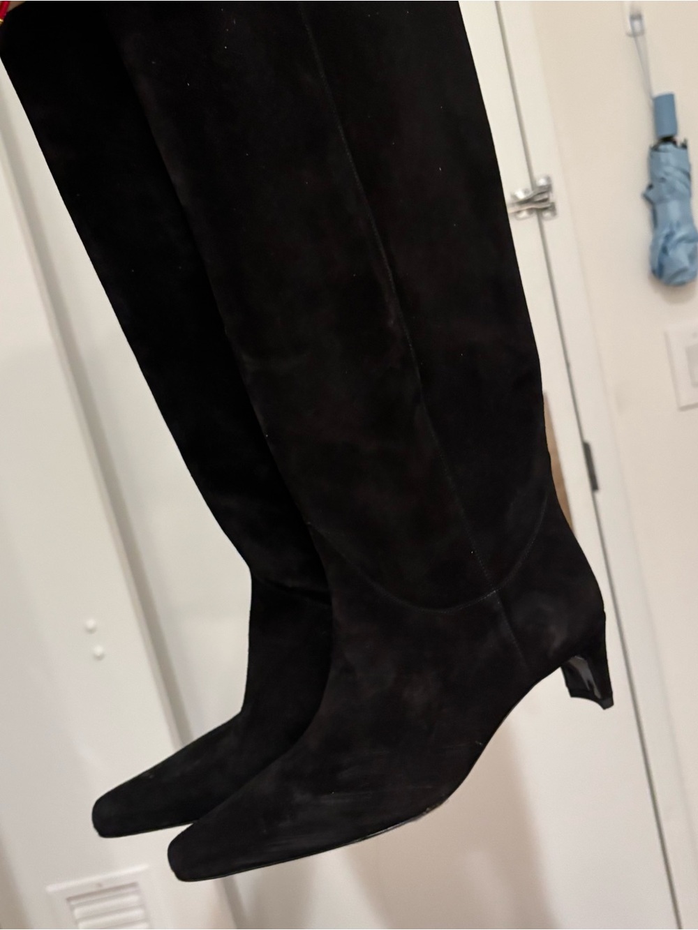 STAUD Black Suede Knee-High Boots - Picture 3 of 4
